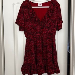 Red and black buddylove dress size medium